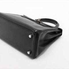 Hermes Kelly 25 Noir Everglain PHW - Stamp J Square