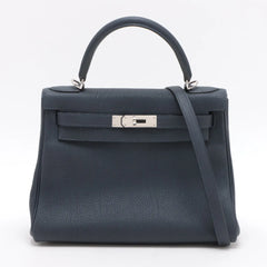 Hermes Kelly 28 Togo PHW X Stamp Blue Nuit