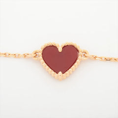 Van Cleef & Arpels Sweet Alhambra hearts Carnelian Bracelet