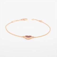 Van Cleef & Arpels Sweet Alhambra hearts Carnelian Bracelet