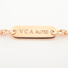 Van Cleef & Arpels Vintage Alhambra Holiday Pink Porcelain diamond Necklace