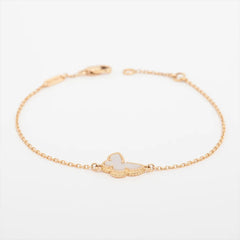 Van Cleef & Arpels Sweet Alhambra Butterfly White Mother Of Pearl Bracelet