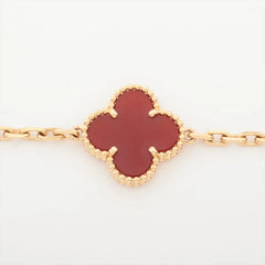 Van Cleef & Arpels Vintage Alhambra 5 motif Carnelian Bracelet