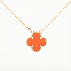Van Cleef & Arpels Vintage Alhambra Carnelian Necklace