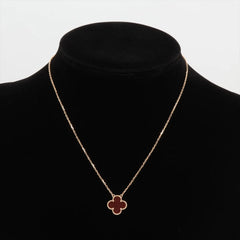 Van Cleef & Arpels Vintage Alhambra Carnelian Necklace