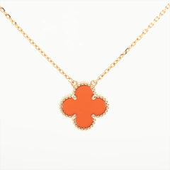 Van Cleef & Arpels Vintage Alhambra Carnelian Necklace