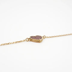 Van Cleef & Arpels Sweet Alhambra Hearts Carnelian Bracelet
