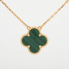 Van Cleef & Arpels Vintage Alhambra Malachite Pendant Necklace