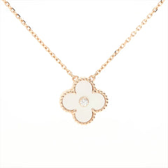 Van Cleef & Arpels Vintage Alhambra Mother of Pearl Holiday Pendant Necklace