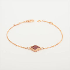 Van Cleef & Arpels Sweet Alhambra Carnelian Bracelet