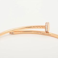 Cartier Juste Un Clou SM Pink Gold Size 19 with Diamond Bracelet