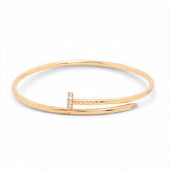 Cartier Juste Un Clou SM Pink Gold Size 19 with Diamond Bracelet