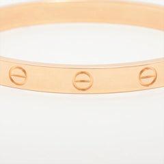 Cartier Love Classic Size 16 Pink Gold Bracelet