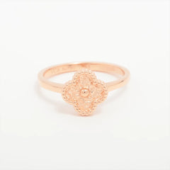 Van Cleef & Arpels Sweet Alhambra Ring Pink Gold Size 53