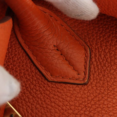 Hermes Birkin 35 Orange O Square Stamp