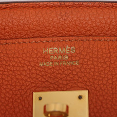 Hermes Birkin 35 Orange O Square Stamp