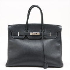 Hermes Birkin 35 Blue Indigo Square G Stamp