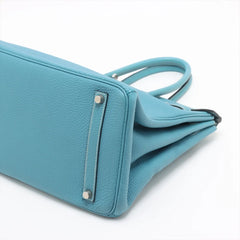 Hermes Birkin 35 Blue Jean PHW Square H Stamp