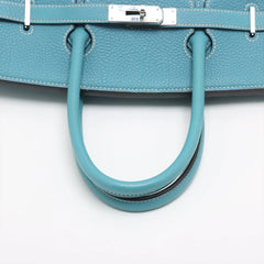 Hermes Birkin 35 Blue Jean PHW Square H Stamp