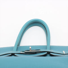 Hermes Birkin 35 Blue Jean PHW Square H Stamp