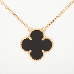 Van Cleef & Arpels Vintage Alhambra Onyx Necklace