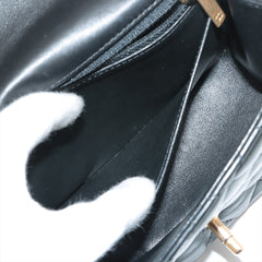Chanel Mini Square Flap Lambskin Black Crossbody Bag - 27 series