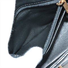 Chanel Mini Square Flap Lambskin Black Crossbody Bag - 27 series