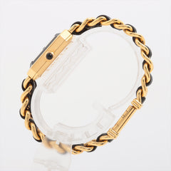 Chanel Première M Vintage Black Face Gold Watch