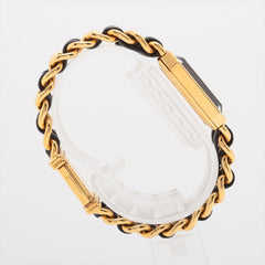 Chanel Première M Vintage Black Face Gold Watch