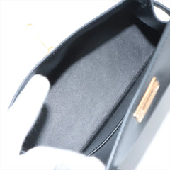 Hermes Mini Kelly Noir GHW Box Leather U Stamp Black