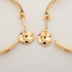 Cartier Love Hoop Earrings Yellow Gold