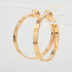 Cartier Love Hoop Earrings Yellow Gold