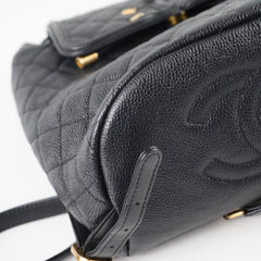 Chanel CC Filigree Quilted Caviar Backpack