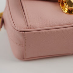Prada Mini Pink Saffiano Camera Crossbody