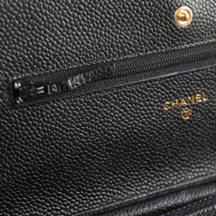 Chanel Wallet On Chain WOC Black Caviar - Series 25