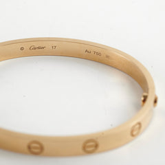 Cartier Love Bracelet Yellow Gold Size 17 2024
