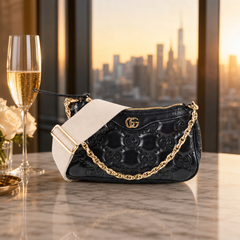 Gucci GG Matelasse Hobo Calfskin Black - Lifestyle scene