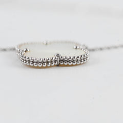 Van Cleef and Arpels Magic Alhambra Pendant 18k White Gold Mother of Pearl