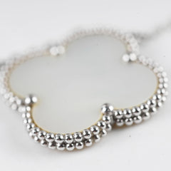 Van Cleef and Arpels Magic Alhambra Pendant 18k White Gold Mother of Pearl