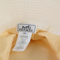 Hermes Gene Sunshine Cream Bucket Hat Size 58