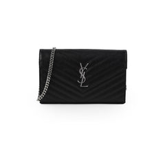Saint Laurent Cassandre Wallet On Chain Black