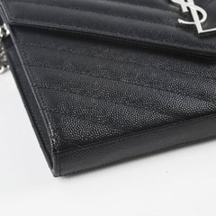 Saint Laurent Cassandre Wallet On Chain Black