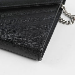 Saint Laurent Cassandre Wallet On Chain Black