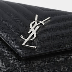 Saint Laurent Cassandre Wallet On Chain Black