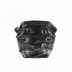 Saint Laurent YSL Mini Downtown Tote Patent Black