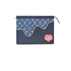 Louis Vuitton x Nigo Monogram Denim Drip Pochette Voyage MM
