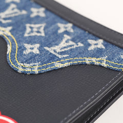 Louis Vuitton x Nigo Monogram Denim Drip Pochette Voyage MM