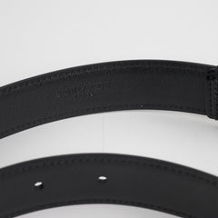 Saint Laurent Folk Buckle Belt In Brushed Leather