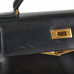 Hermes Kelly 28 Vintage Noir Box L Circle Stamp