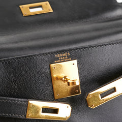 Hermes Kelly 28 Vintage Noir Box L Circle Stamp